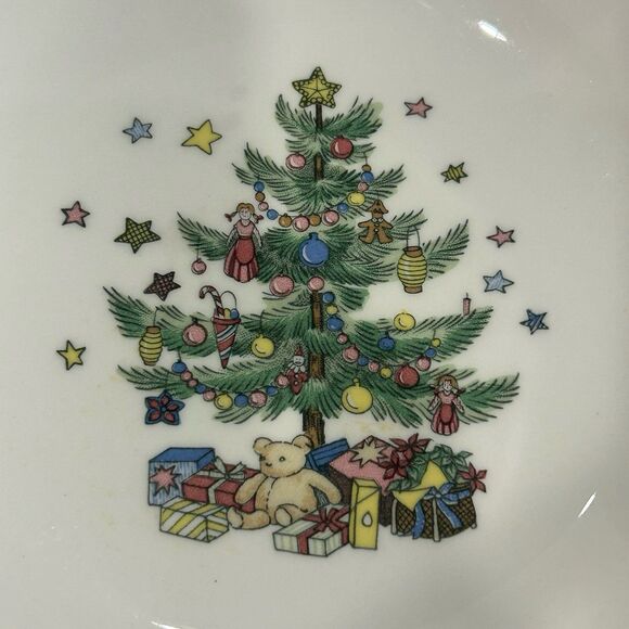 Vintage Nikko Serving Bowl Dish Happy Holidays - Picture 11 of 11